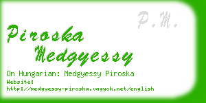 piroska medgyessy business card